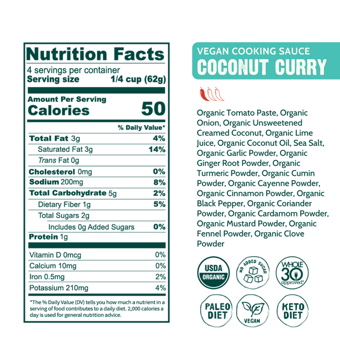 Good Food For Good Organic Coconut Curry Sauce, 250mL Good Food for Good