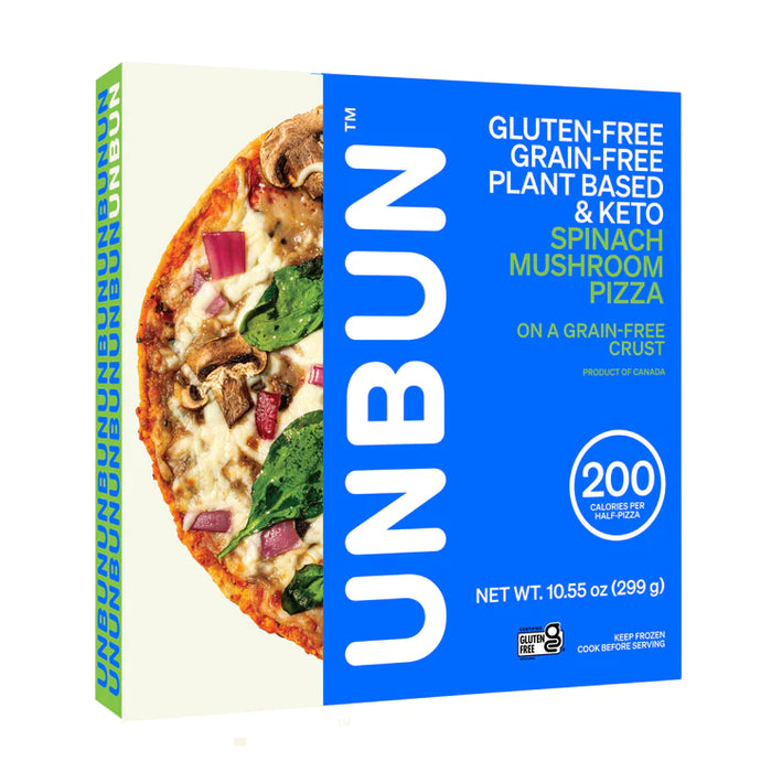 Unbun Spinach Mushroom Pizza, 299g Unbun