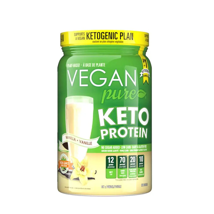 Vegan Pure Vanilla Keto Protein Powder, 407g Vegan Pure
