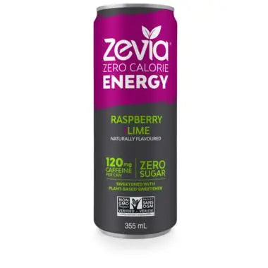 Zevia Raspberry Lime Zero Calorie Energy Drink, 355ml Zevia