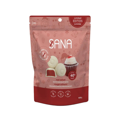Sana White Chocolaty Bites - Red Velvet, 100g Sana