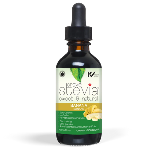 bottle of Crave Stevia Flavored Extract - Banana