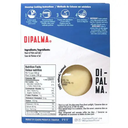 DiPalma Hearts of Palm Mashed nutritional information