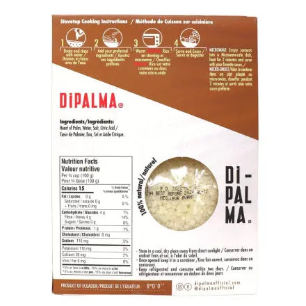DiPalma Hearts of Palm Rice nutritional information