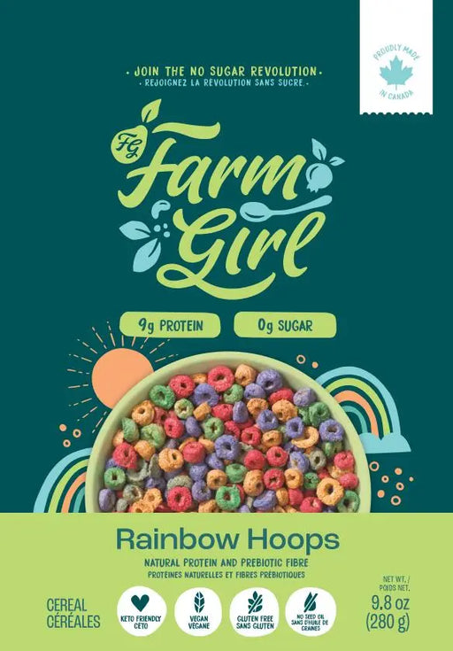 Farm Girl Rainbow Hoops Cereal, 280g Farm Girl