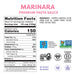 nutritional info Fody Foods Marinara Pasta Sauce