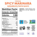 Fody Foods Spicy Marinara Nutrional Information and ingredients