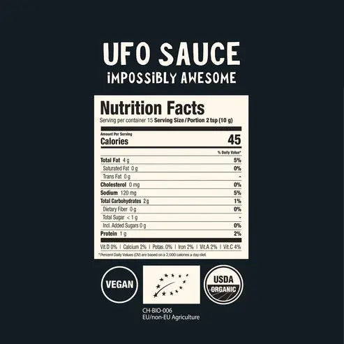 HLTHPunk UFO Burger Sauce Nutritional Information