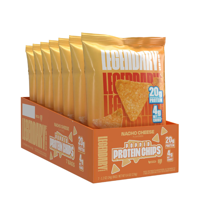 Legendary Foods Popped Protein Chips - Nacho Cheese, 34g Legendary Foods