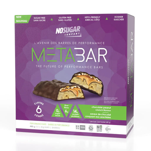No Sugar Company Meta Bar - Chocolate Peanut Crunch, 40g No Sugar Company