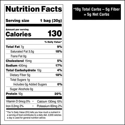 Quest Spicy Cheddar Nutritional Information