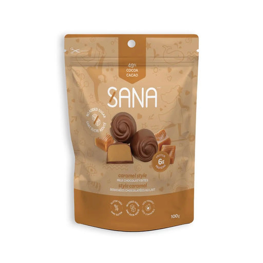 Sana Milk Chocolaty Bites - Caramel, 100g Sana