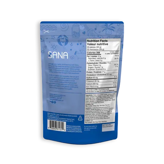Sana cookies and cream protein bites nutritional information
