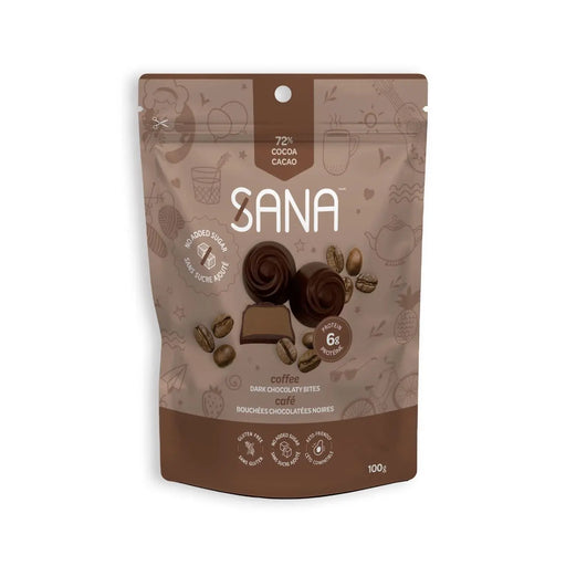 Sana Dark Chocolaty Bites - Coffee, 100g Sana