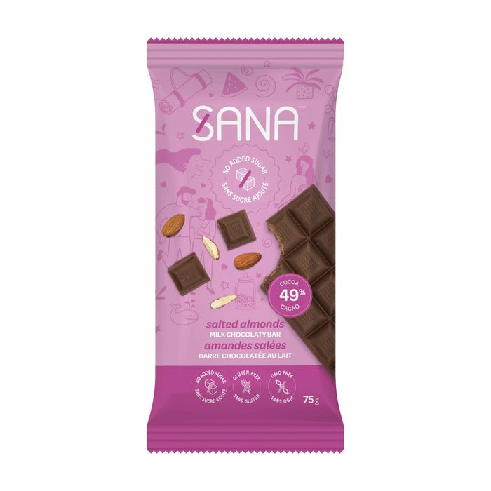 Sana Milk Chocolaty Bar - Salted Almond, 75g