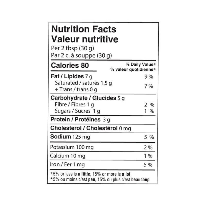 nutritional info Avafina Organics Queen Cheese - Chive & Onion