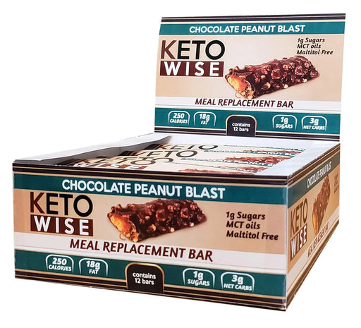 box of Keto Wise Chocolate Peanut Blast Meal Bar