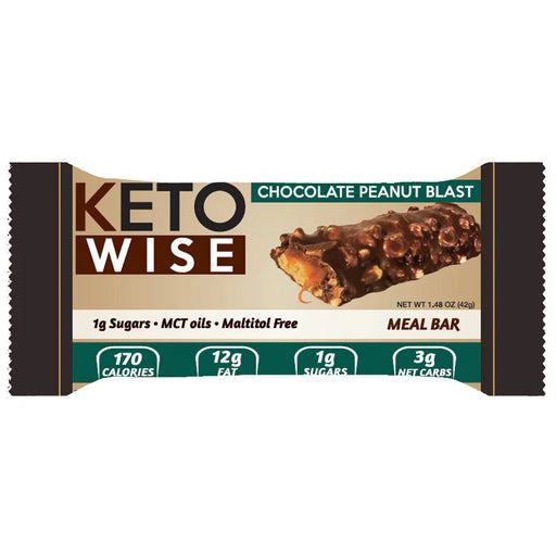 Keto Wise Chocolate Peanut Blast Meal Bar, 42g Keto Wise