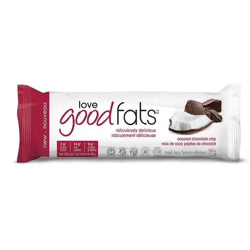 Love Good Fats Coconut Chocolate Chip Keto Bar, 39g Love Good Fats
