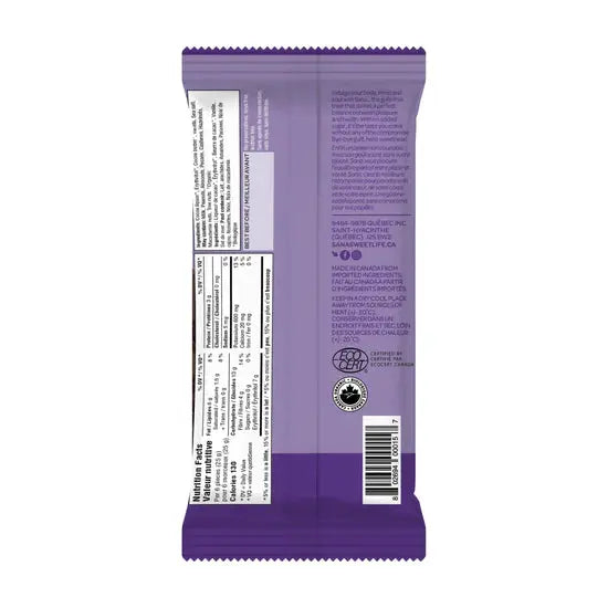 Sana original dark chocolaty bar nutritional information