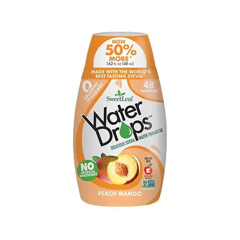 SweetLeaf Peach Mango Water Drops, 48 Servings SweetLeaf