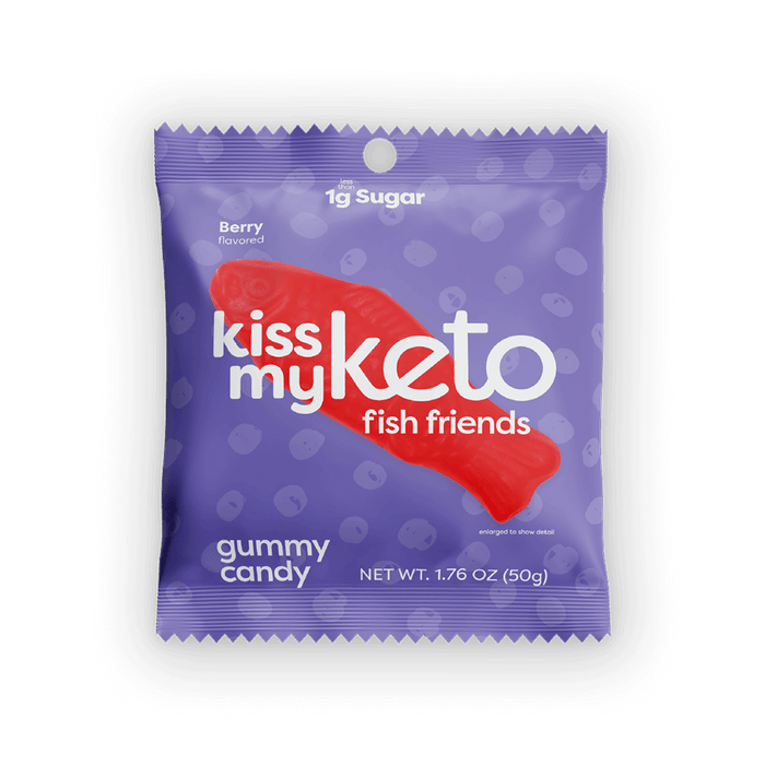 Kiss My Keto Fish Friends Gummy Candy, 50g