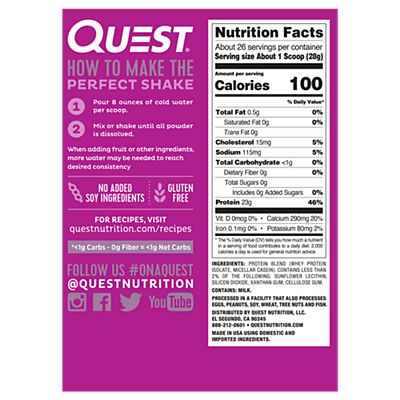 Quest Nutrition Multi-Purpose Milkshake Protein Powder, 726g Quest Nutrition
