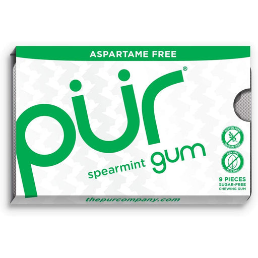 PUR Gum Spearmint Sugar-Free Gum, 12.6g PUR Gum