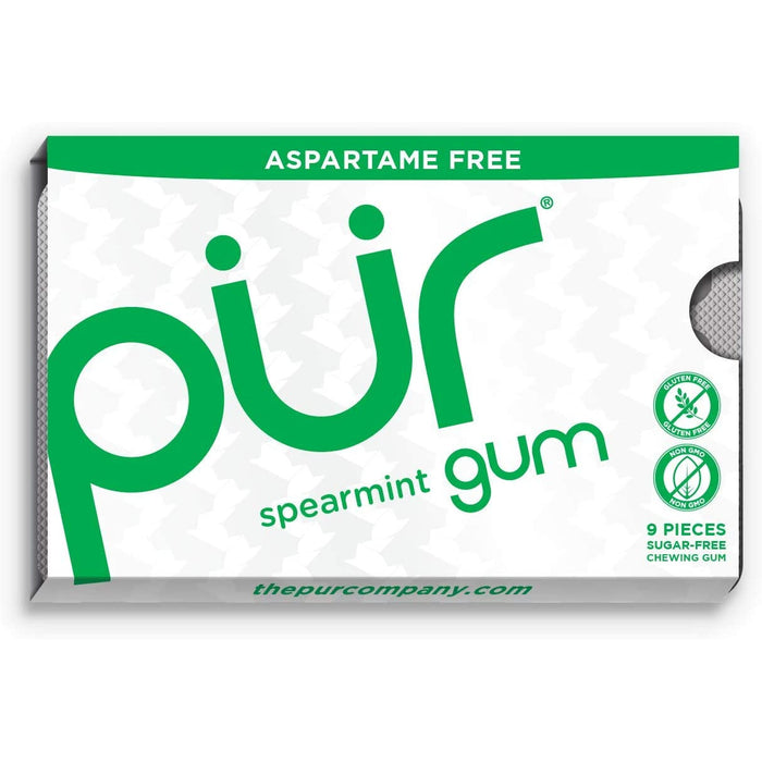 PUR Gum Spearmint Sugar-Free Gum, 12.6g