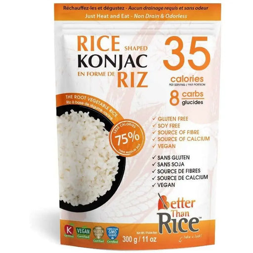 a packet of Better Than Foods Rice Shaped Konjac (Non Drain & Odorless), 300g.