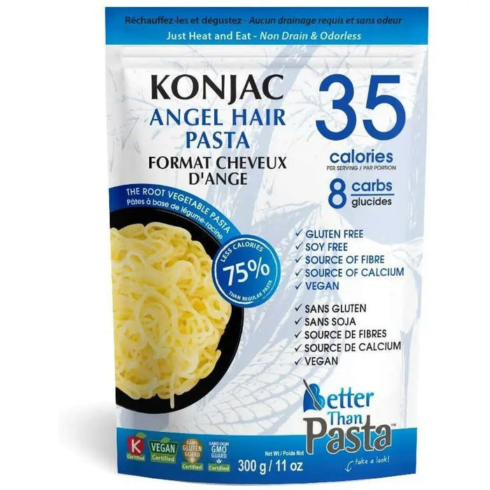 a packet of Better Than Foods Konjac Angel Hair Pasta (Non Drain & Odorless), 300g.