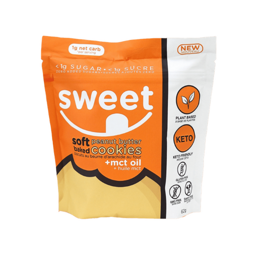 Sweet Nutrition Soft Baked Peanut Butter Cookies, 68g Sweet Nutrition