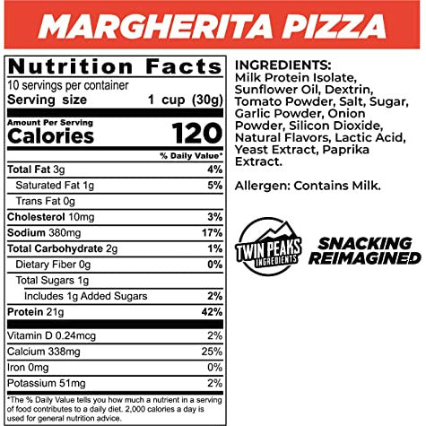 Twin Peaks Margherita Pizza Protein Puffs, 300g