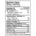 nutritional info of BUFF Chipotle Bison Snack Stick, 50g.