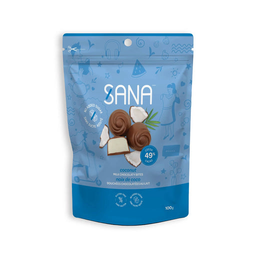 Sana Milk Chocolaty Bites - Coconut, 100g Sana