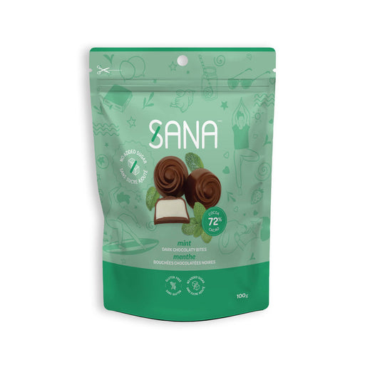 Sana Dark Chocolaty Bites - Mint, 100g Sana