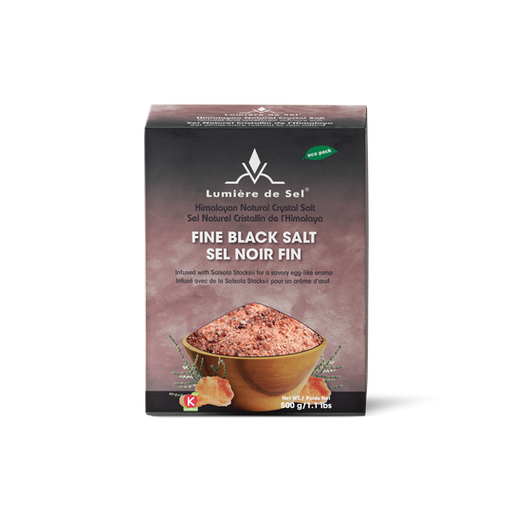 a pack of Lumière de Sel Himalayan Fine Black Salt, 500g