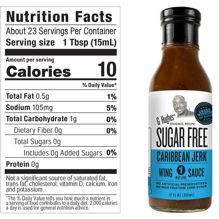 nutritional info of G Hughes Caribbean Jerk Wing Sauce