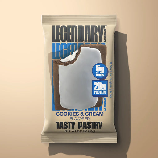 cookies and cream flavoured legendary pastry packet