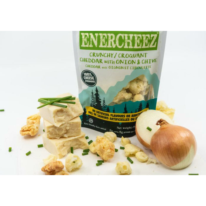 a picture of Enercheez Cheddar with Onion and Chive 