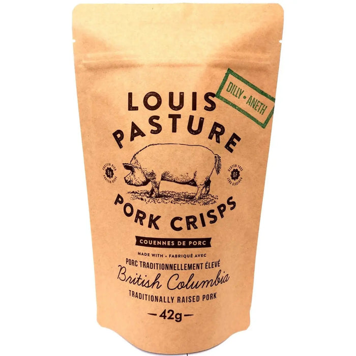 Louis Pasture Dilly Pork Rind Crisps, 42g Louis Pasture