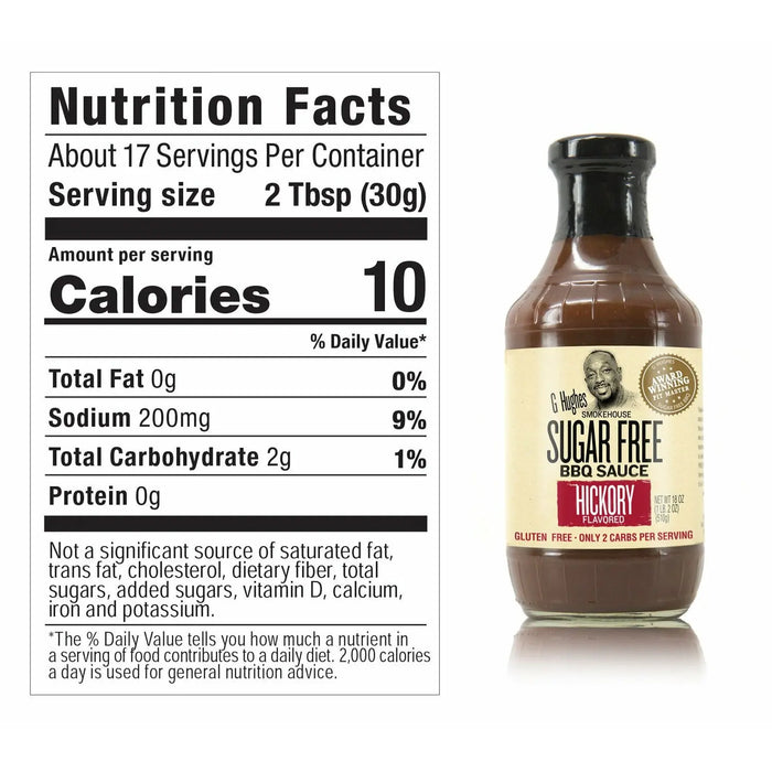 nutritional info of G Hughes Hickory BBQ Sauce