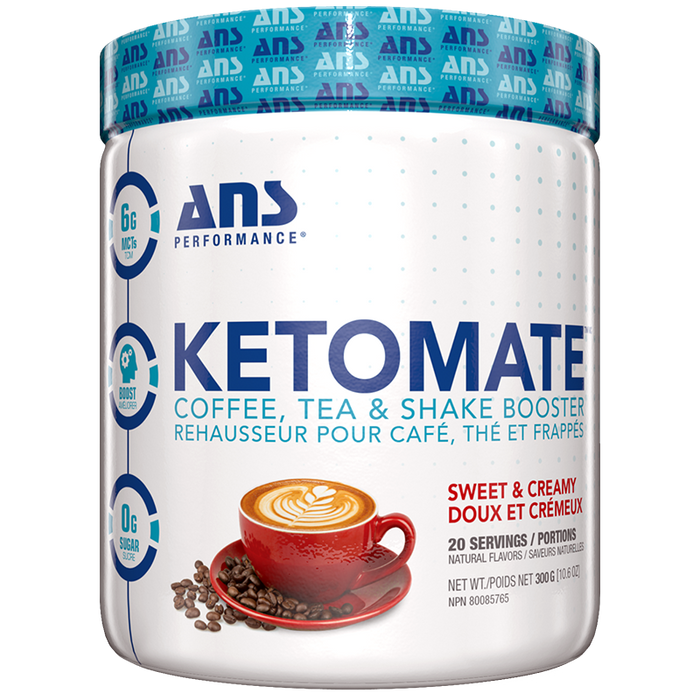 ANS Performance Sweet & Creamy KetoMate Coffee Booster, 20 servings