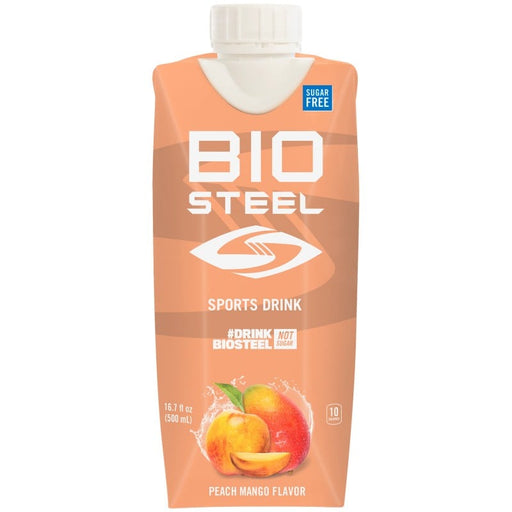 a carton of BioSteel Sports Drink Peach Mango, 500ml