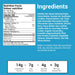 ingredients and nutritional value of No Sugar Company Chocolate Chip Cookie Dough Keto Bar, 40g