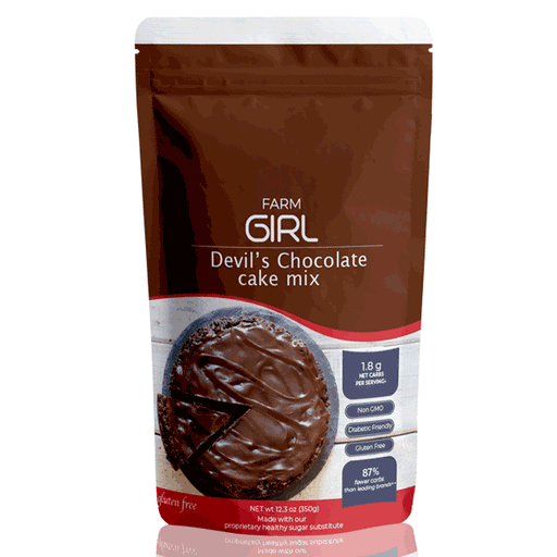 packet of Farm Girl Devil's Chocolate Cake Mix, 350g
