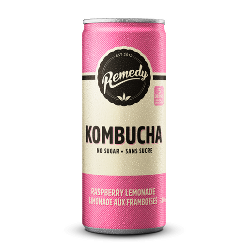 Remedy Kombucha Raspberry Lemonade, 4x330ml Remedy