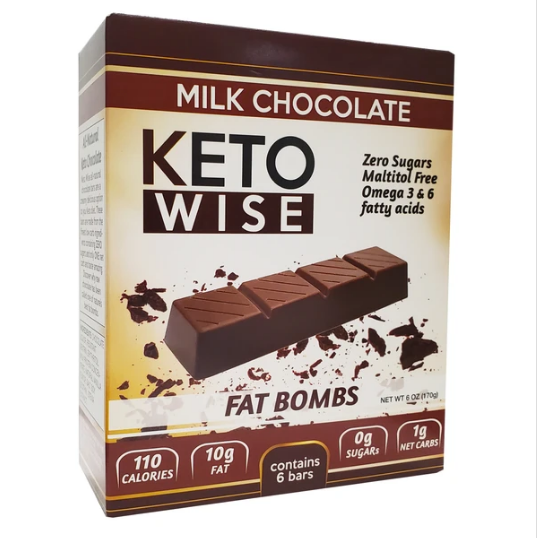 Keto Wise Fat Bomb Milk Chocolate Bar, 6x28g (box)