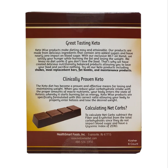 Keto Wise Fat Bomb Milk Chocolate Bar, 6x28g (box) Keto Wise