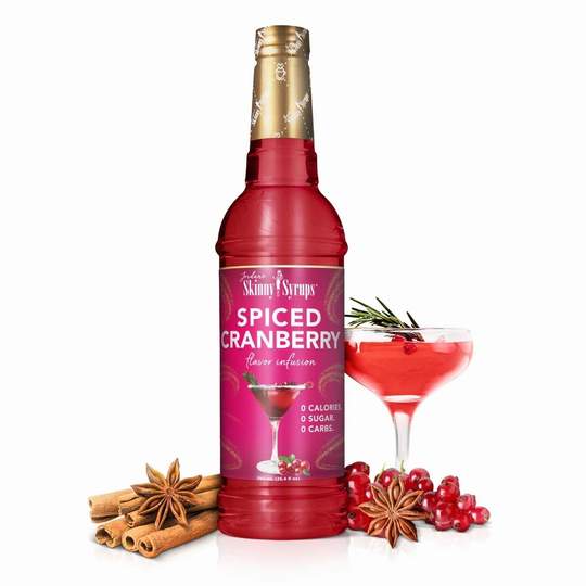 Skinny Mixes Spiced Cranberry Flavor Infusion Syrup, 750ml